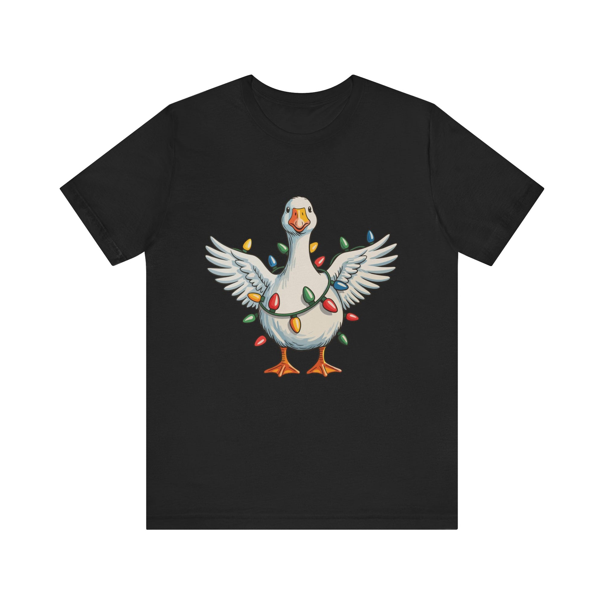 Festive Goose Holiday Graphic Tee – Cute Christmas Shirt