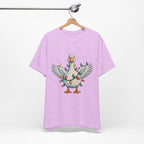 Festive Goose Holiday Graphic Tee – Cute Christmas Shirt