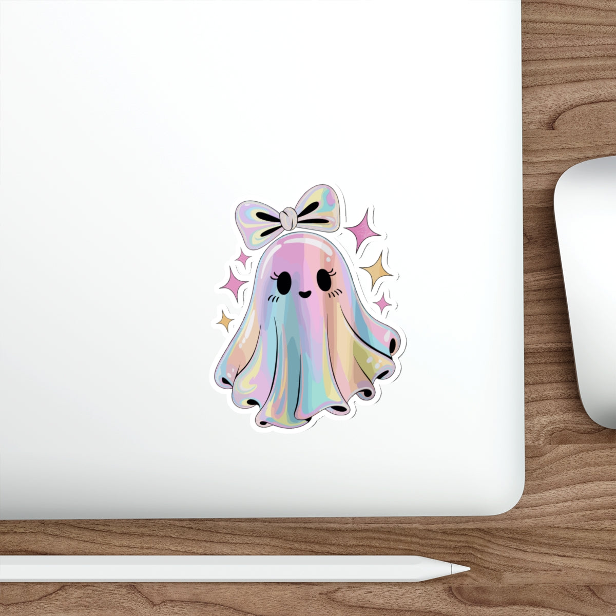 Cute Rainbow Ghost Stickers – Kawaii Halloween Fun Decor