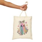Cute Ghost Tote Bag – Fun Rainbow Halloween Reusable Canvas