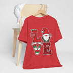 Christmas LOVE T-Shirt / Santa Gnome Holiday Graphic Tee