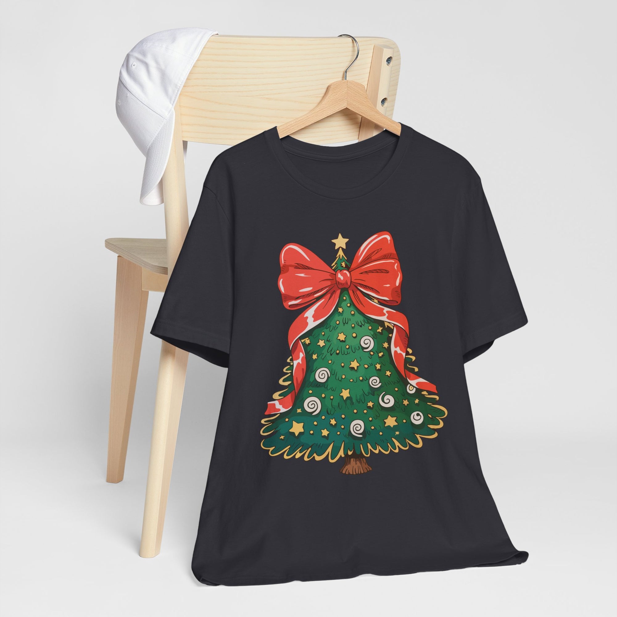 Christmas Tree Graphic Tee, Festive T-Shirt, Holiday Apparel, Unisex Christmas Shirt, Gift for Christmas Lovers, Seasonal Outfit