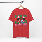 Merry Teacher T-Shirt | Cute Holiday Tee for Educators, Christmas Gift, Teacher Appreciation, Casual Wear, Festive Apparel