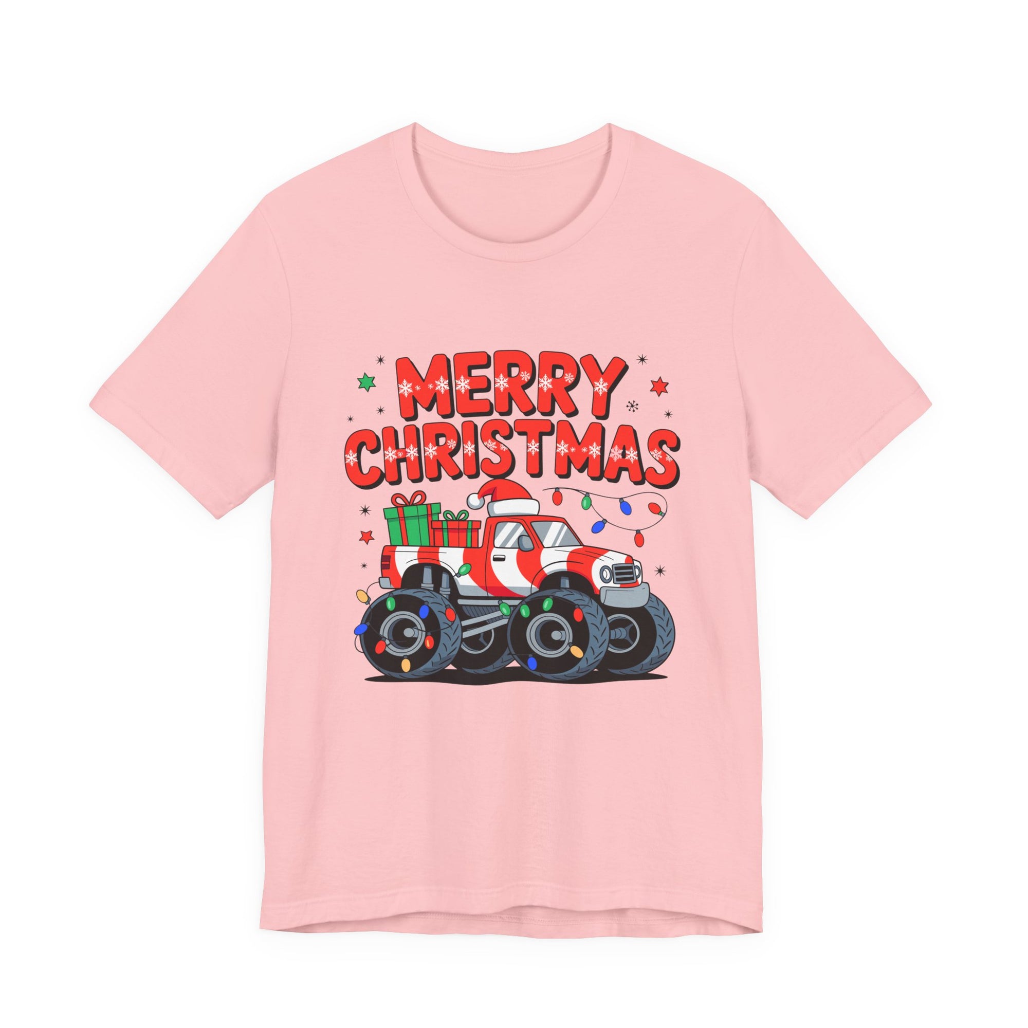 Merry Christmas Monster Truck  Festive Holiday Graphic Shirt