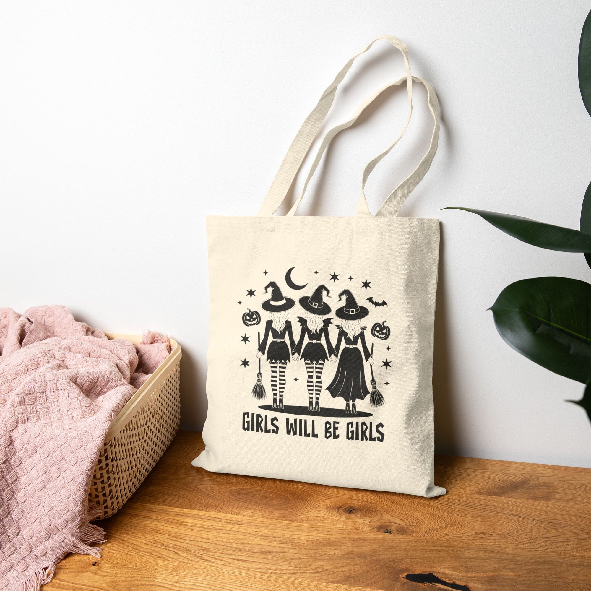 Halloween Girls Tote Bag - Perfect for Trick-or-Treating, Everyday Use, Gift for Friends