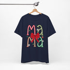 Festive Mama Tee - Holiday T-Shirt, Christmas Gift, Family Gathering, Casual Wear, Mom Shirt