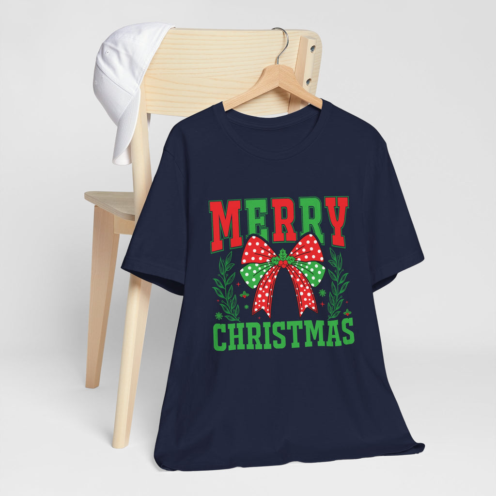 Merry Christmas Unisex Short Sleeve Tee, Holiday Shirt, Christmas Gift, Casual Wear, Family Matching Outfits