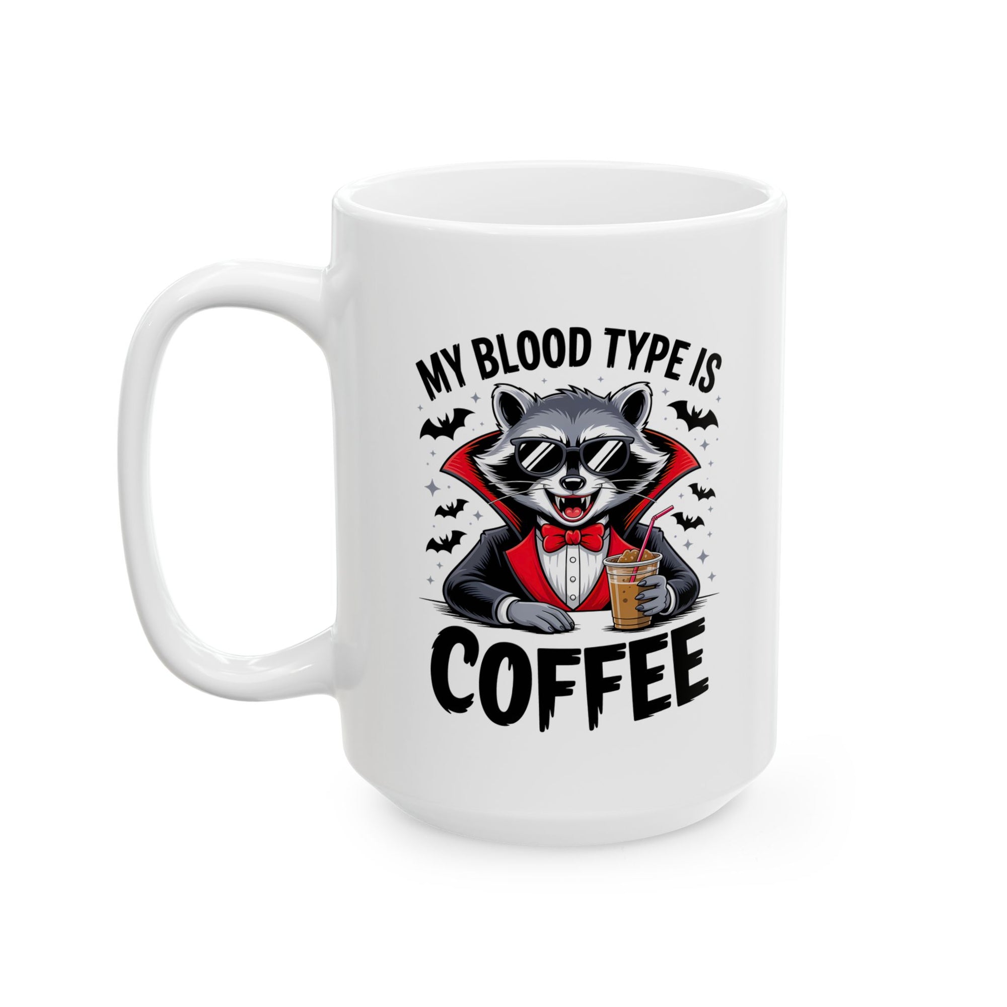 Vampire Raccoon Coffee Funny Halloween Coffee Mug