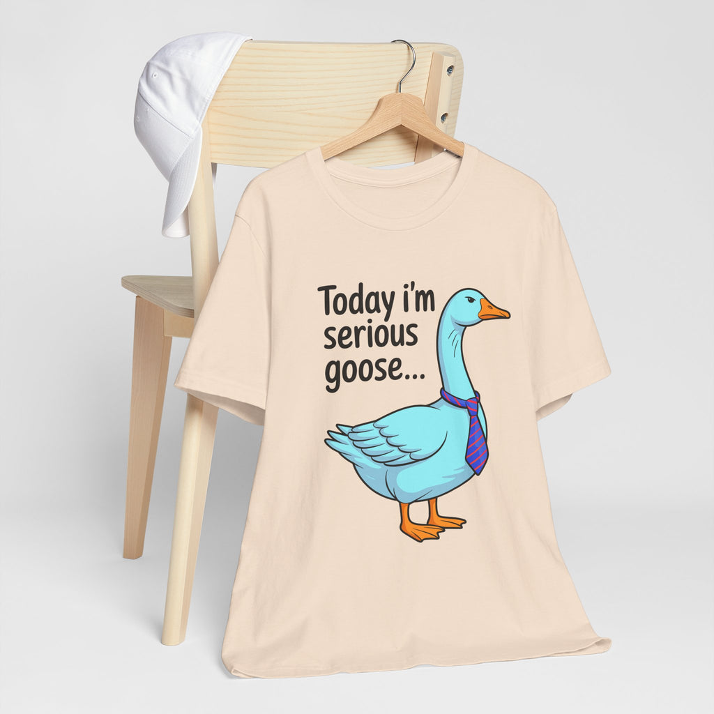 Serious Goose Humor Tee, Funny Graphic T-Shirt