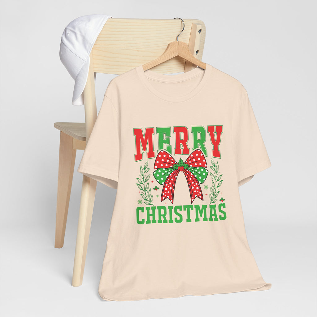 Merry Christmas Unisex Short Sleeve Tee, Holiday Shirt, Christmas Gift, Casual Wear, Family Matching Outfits