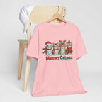 Meowy Catmas Short Sleeve Tee - Festive Cat Christmas T-Shirt