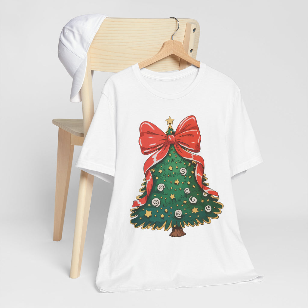 Christmas Tree Graphic Tee, Festive T-Shirt, Holiday Apparel, Unisex Christmas Shirt, Gift for Christmas Lovers, Seasonal Outfit