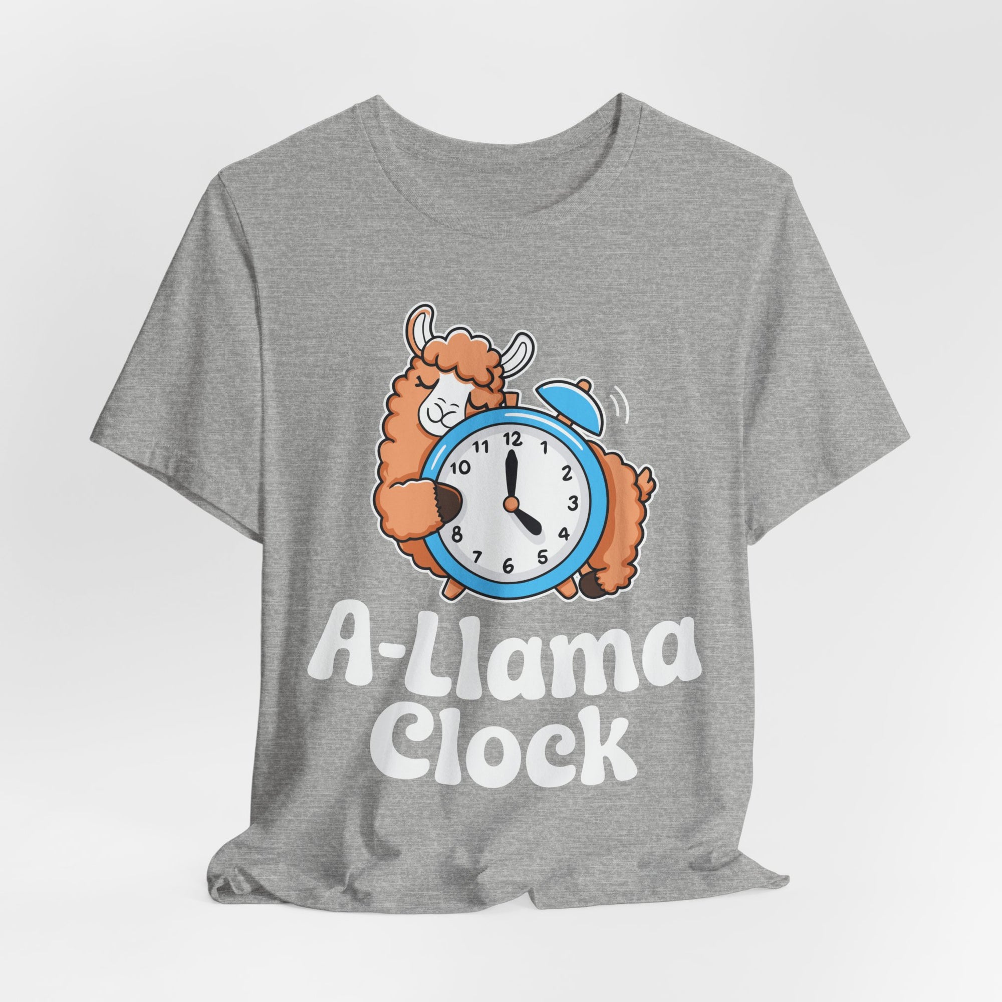 A‑Llama Clock Cute Graphic Tee — Funny Llama Alarm Clock T-Shirt