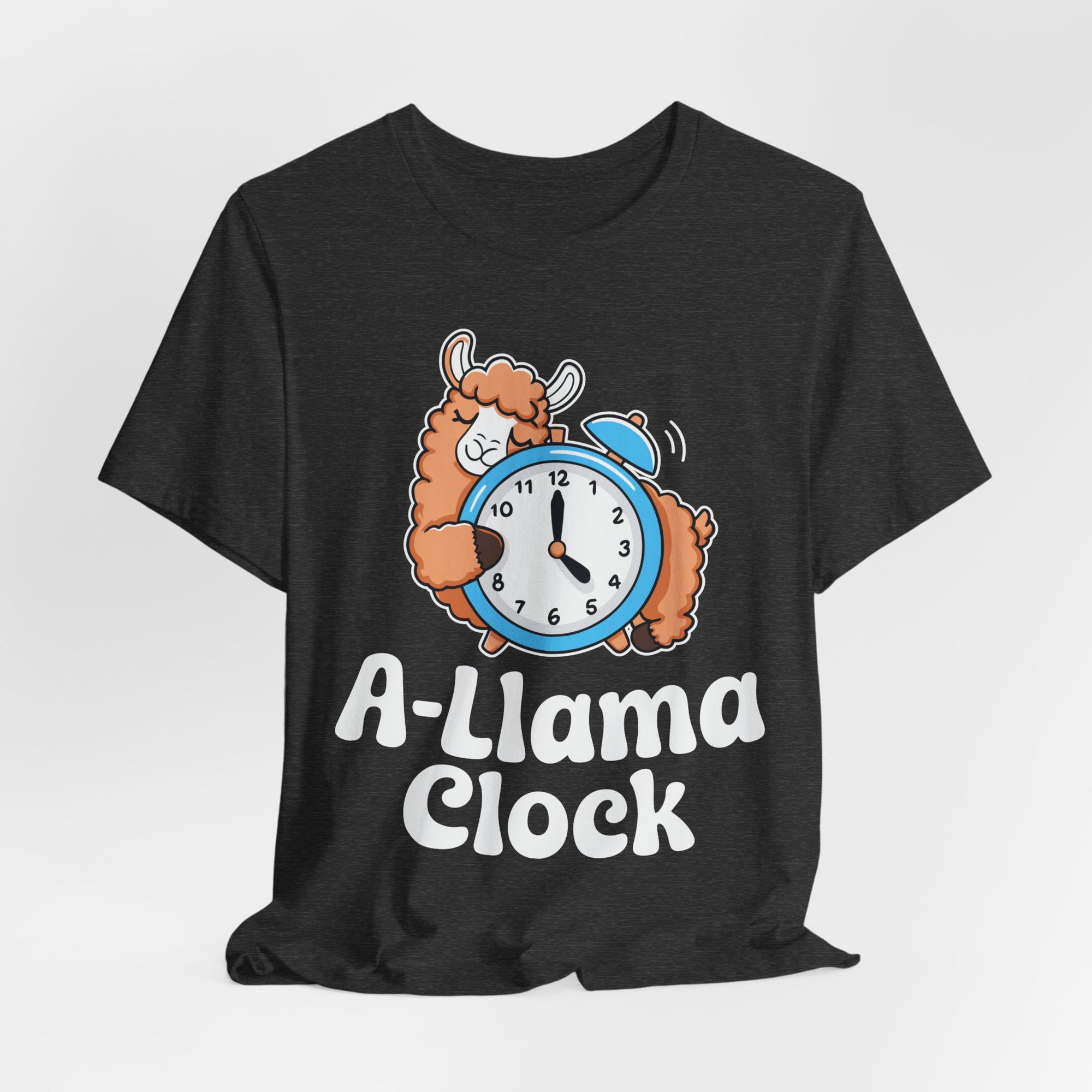 A‑Llama Clock Cute Graphic Tee — Funny Llama Alarm Clock T-Shirt