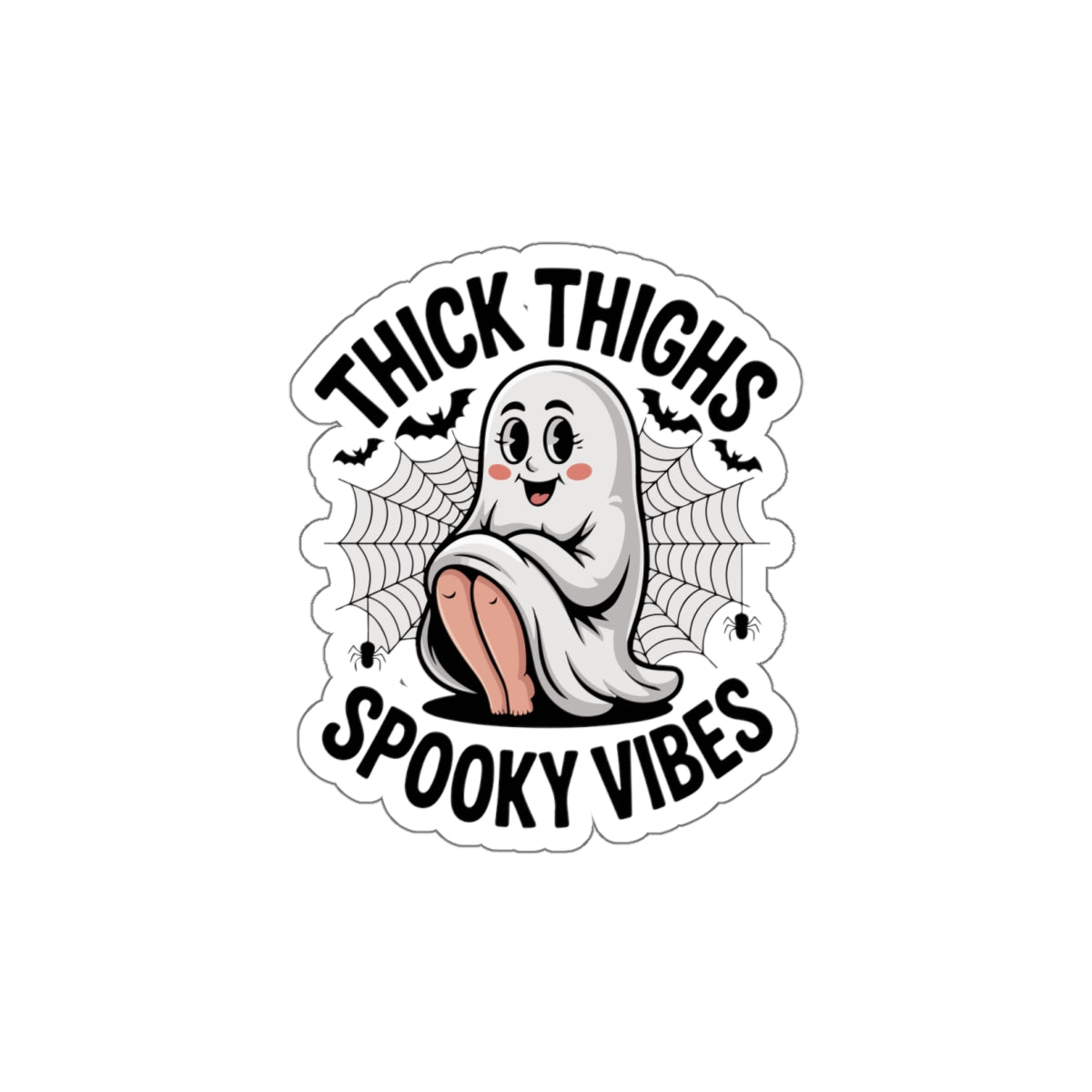 Cute Ghost Die-Cut Stickers | Spooky Vibes | Halloween Decor, Gift for Her, Fun Planner Accessories, Laptop Stickers, Seasonal Art