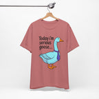 Serious Goose Humor Tee, Funny Graphic T-Shirt