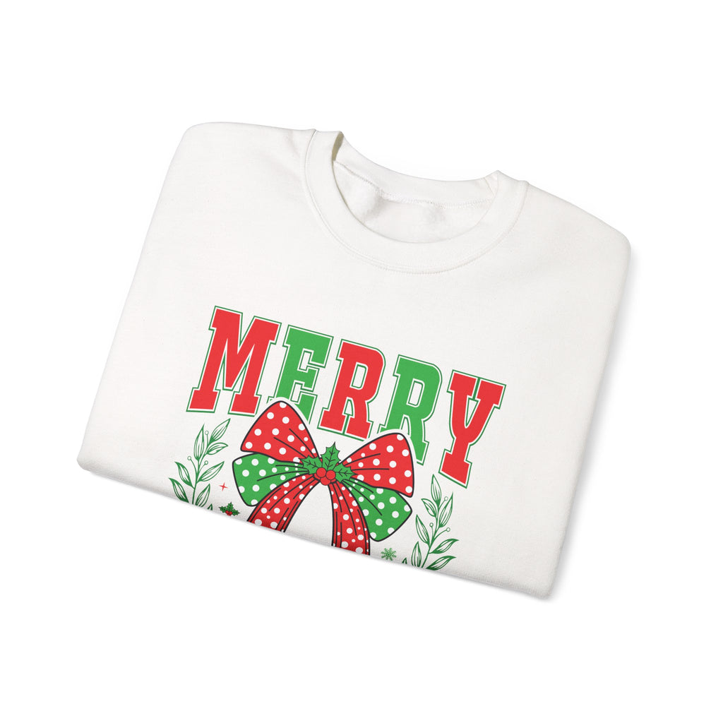 Merry Christmas Crewneck Sweatshirt, Holiday Apparel