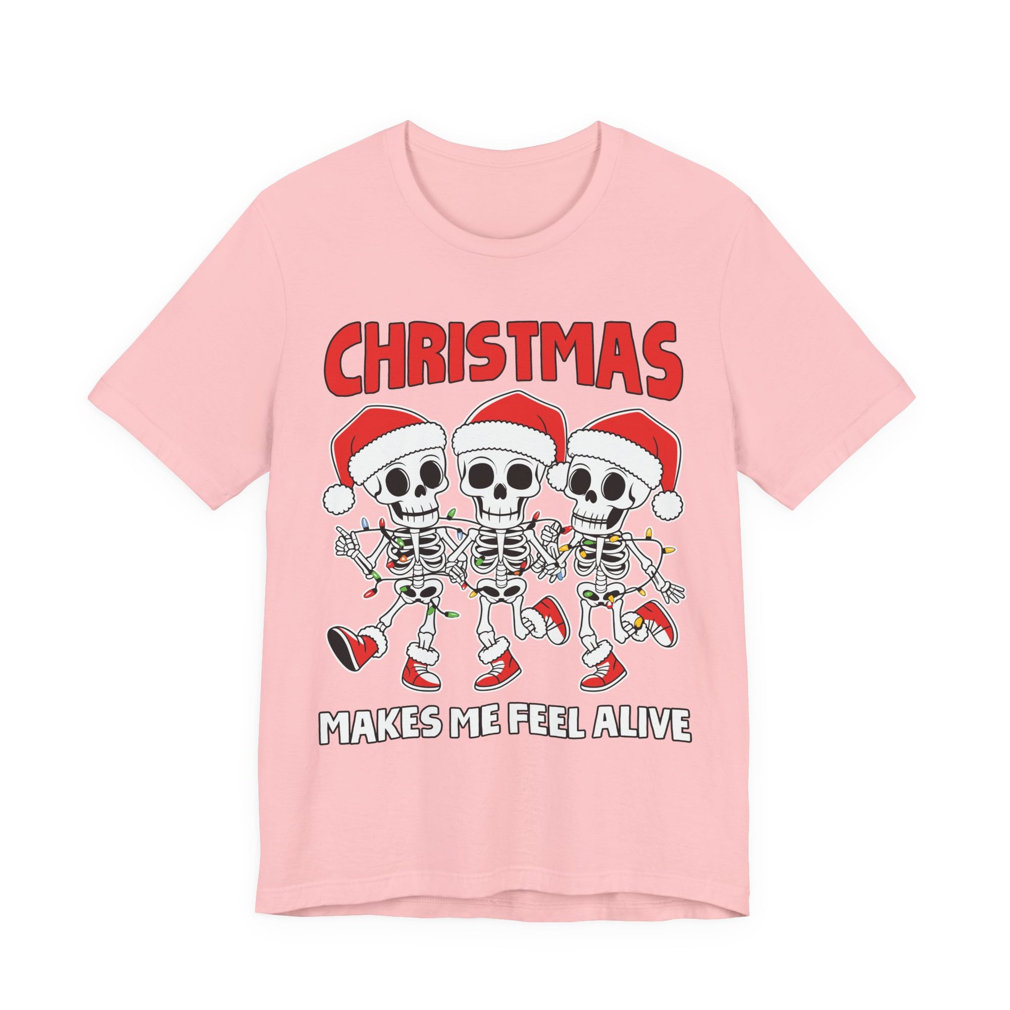 Skeleton Christmas Tee, Holiday Shirt, Unisex Christmas T-Shirt, Fun Winter Apparel, Party Outfit.