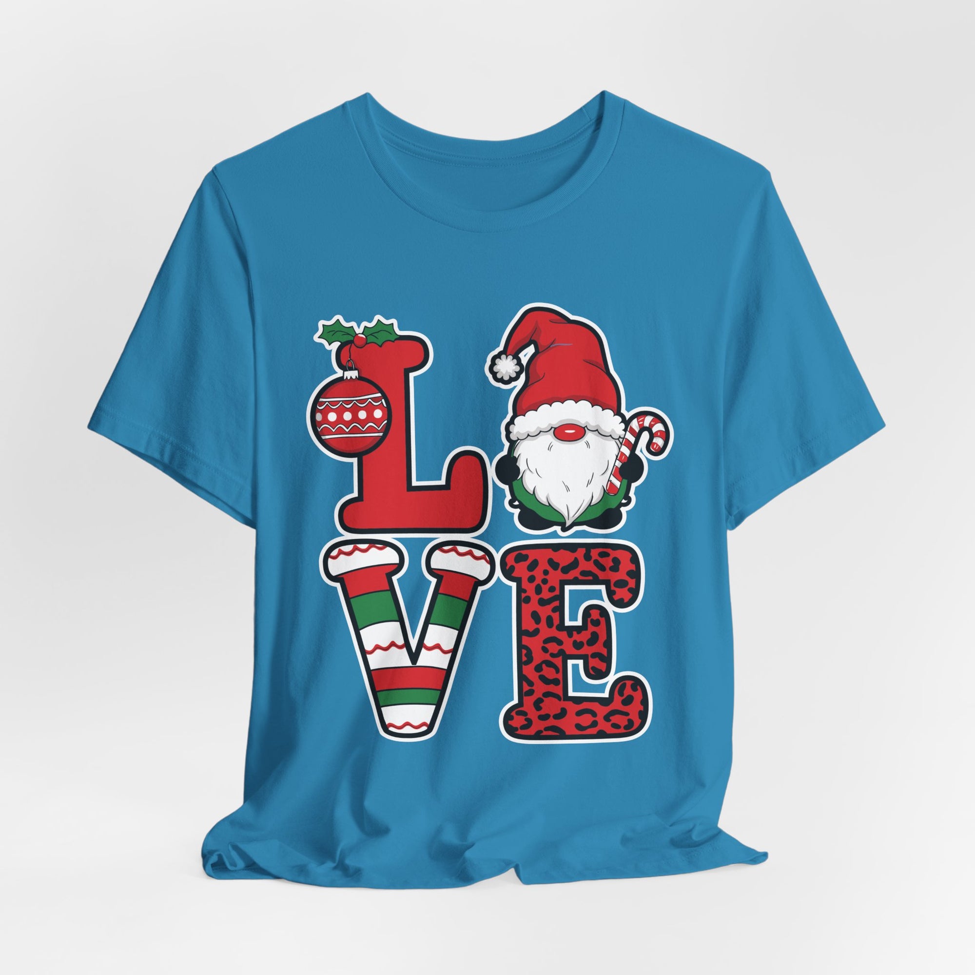Christmas LOVE T-Shirt / Santa Gnome Holiday Graphic Tee