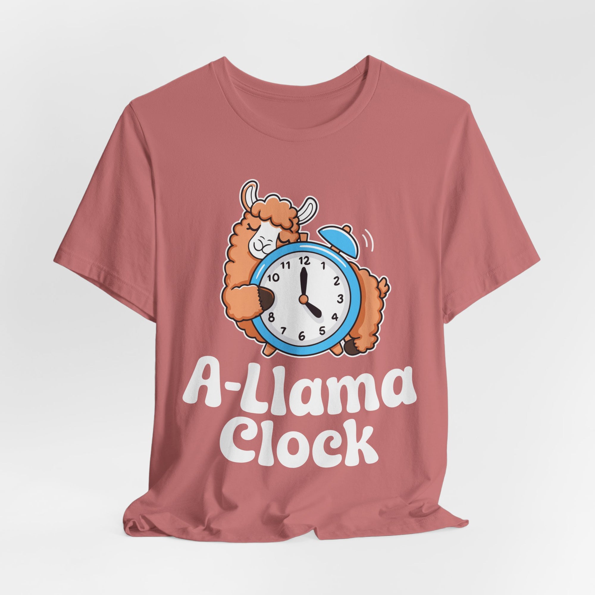 A‑Llama Clock Cute Graphic Tee — Funny Llama Alarm Clock T-Shirt