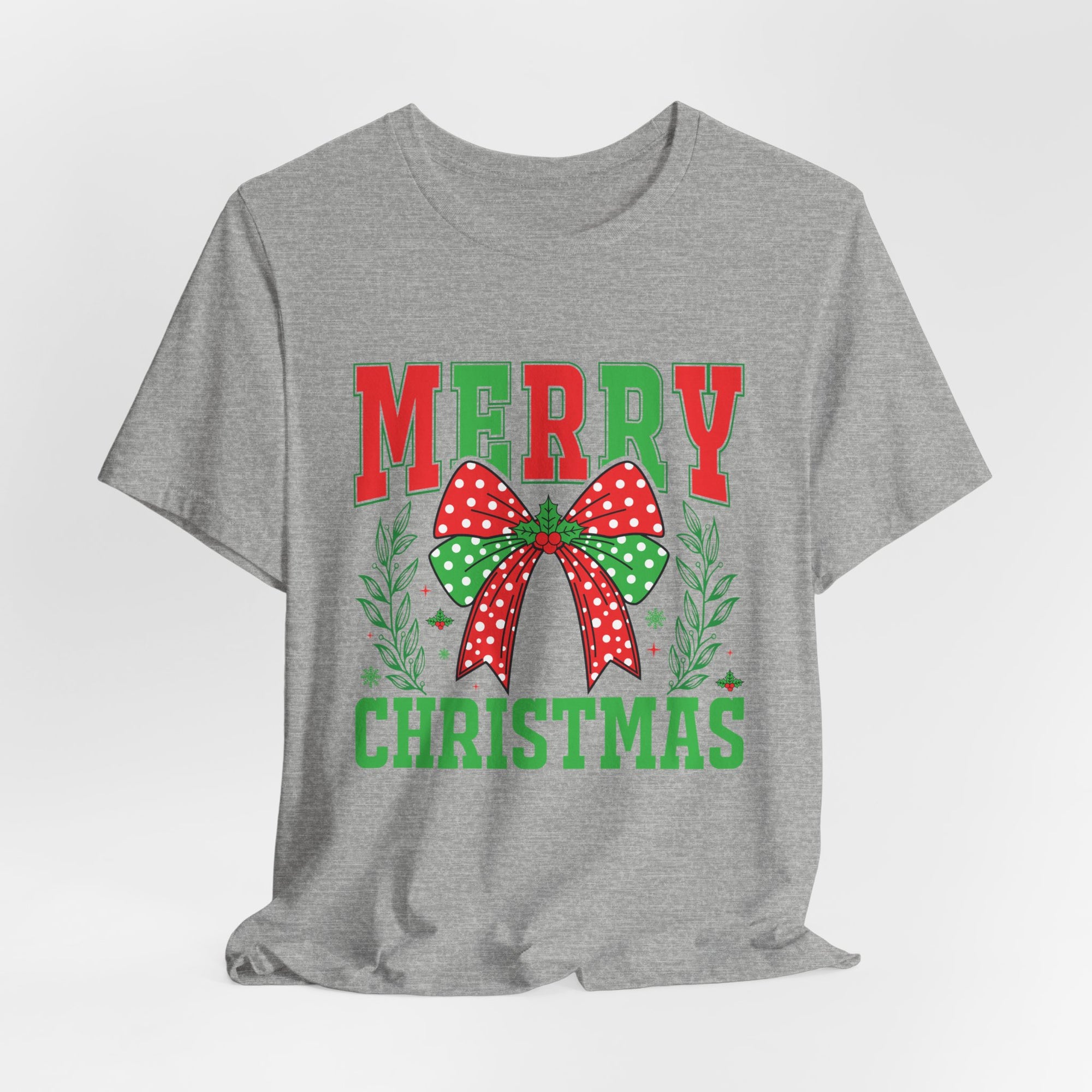 Merry Christmas Unisex Short Sleeve Tee, Holiday Shirt, Christmas Gift, Casual Wear, Family Matching Outfits