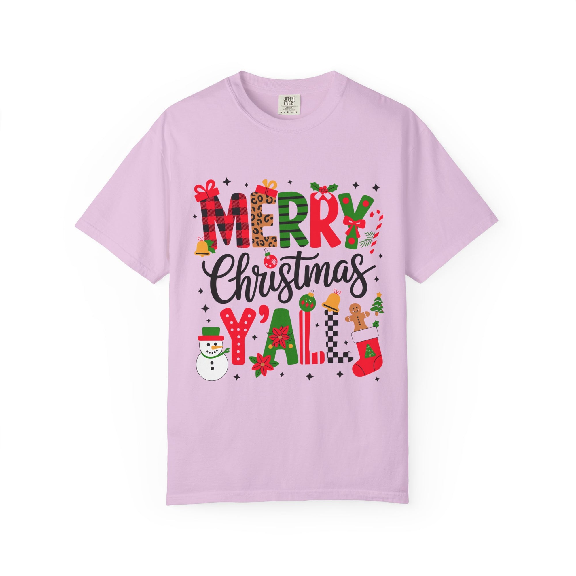 Merry Christmas Y'all T-shirt, Unisex Holiday Tee