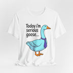 Serious Goose Humor Tee, Funny Graphic T-Shirt