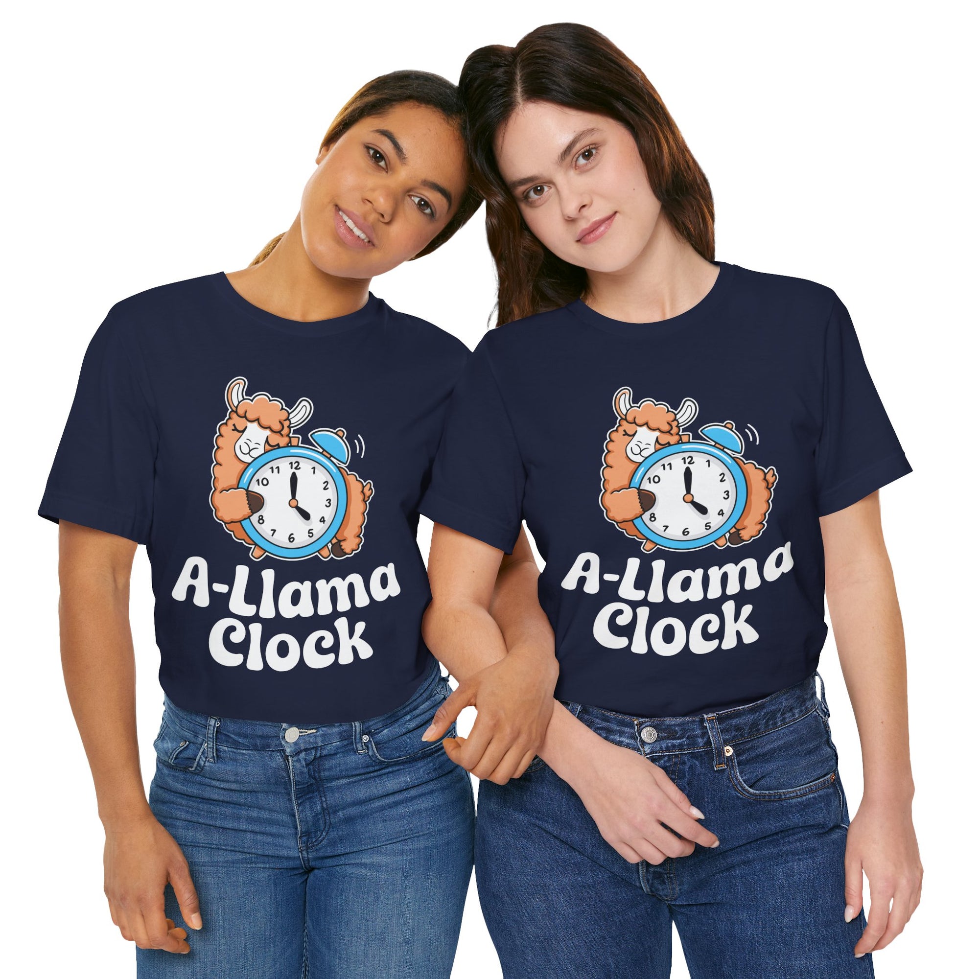 A‑Llama Clock Cute Graphic Tee — Funny Llama Alarm Clock T-Shirt