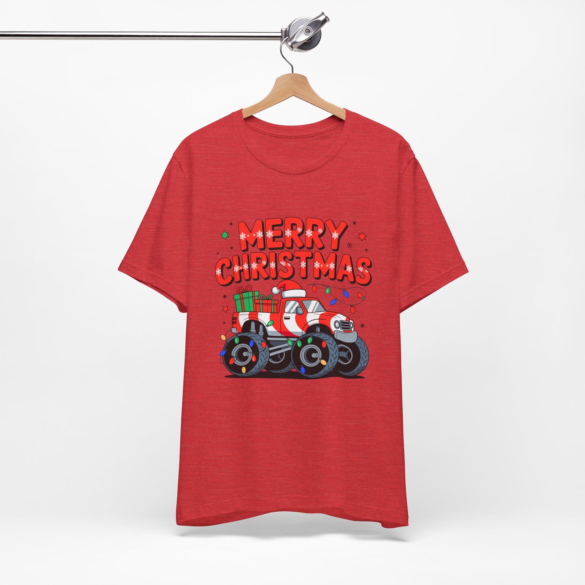 Merry Christmas Monster Truck  Festive Holiday Graphic Shirt