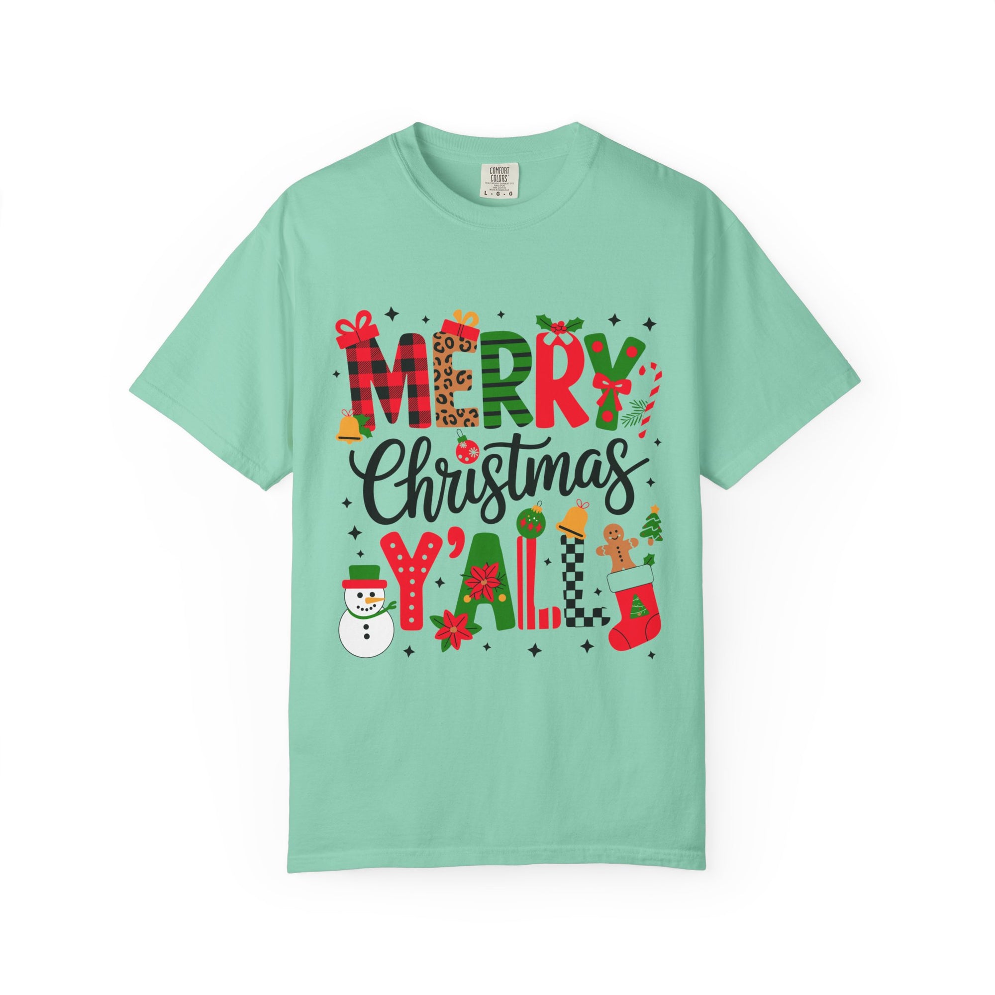 Merry Christmas Y'all T-shirt, Unisex Holiday Tee