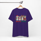 Meowy Catmas Short Sleeve Tee - Festive Cat Christmas T-Shirt