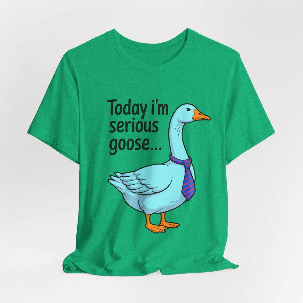 Serious Goose Humor Tee, Funny Graphic T-Shirt