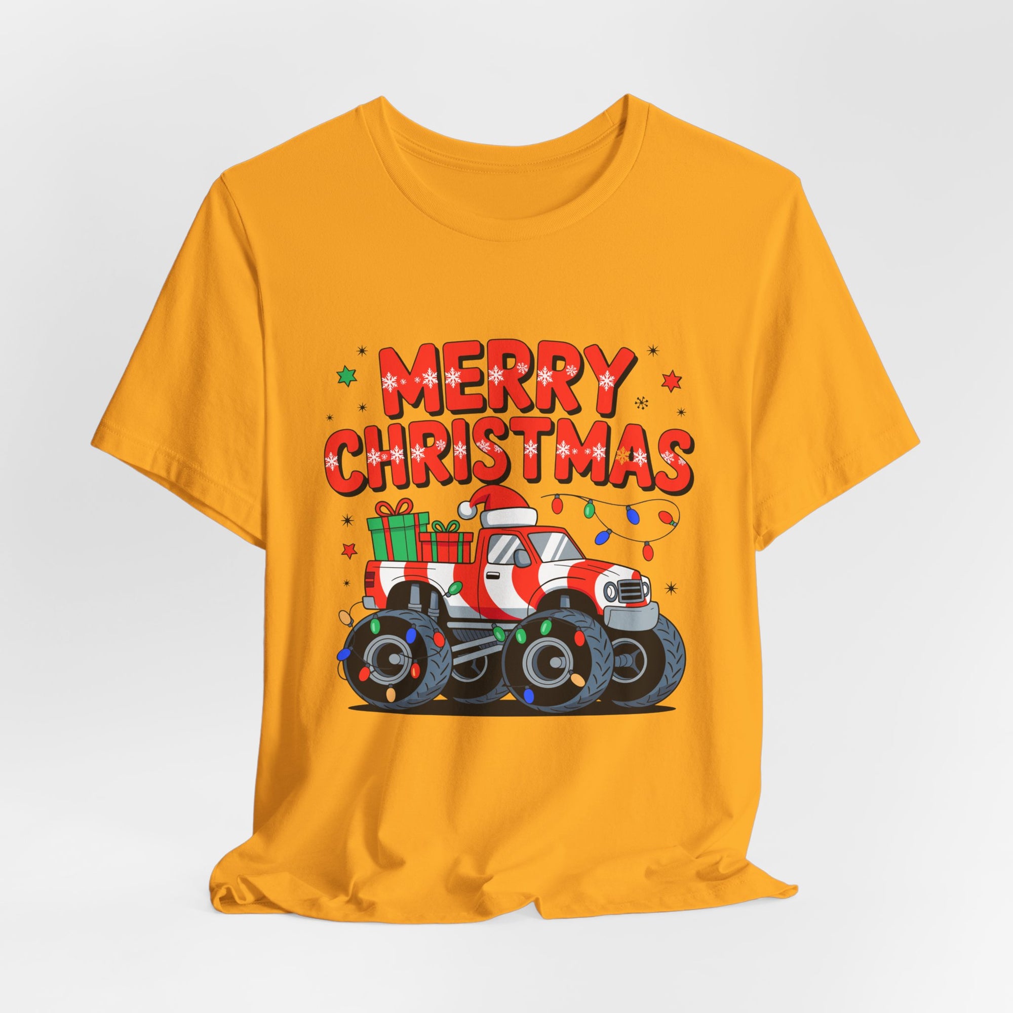 Merry Christmas Monster Truck  Festive Holiday Graphic Shirt