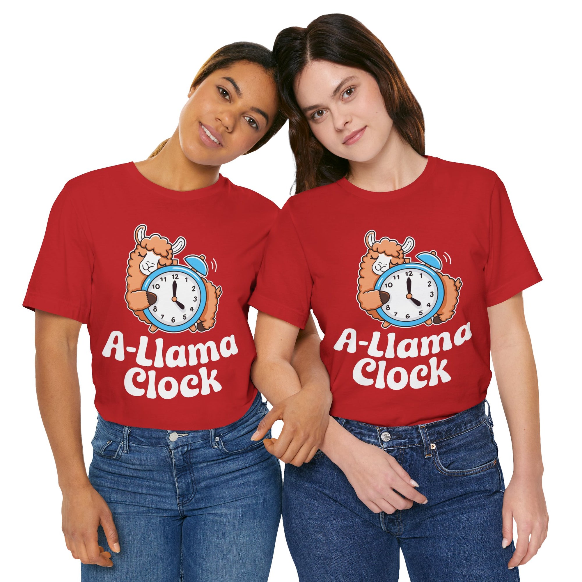 A‑Llama Clock Cute Graphic Tee — Funny Llama Alarm Clock T-Shirt
