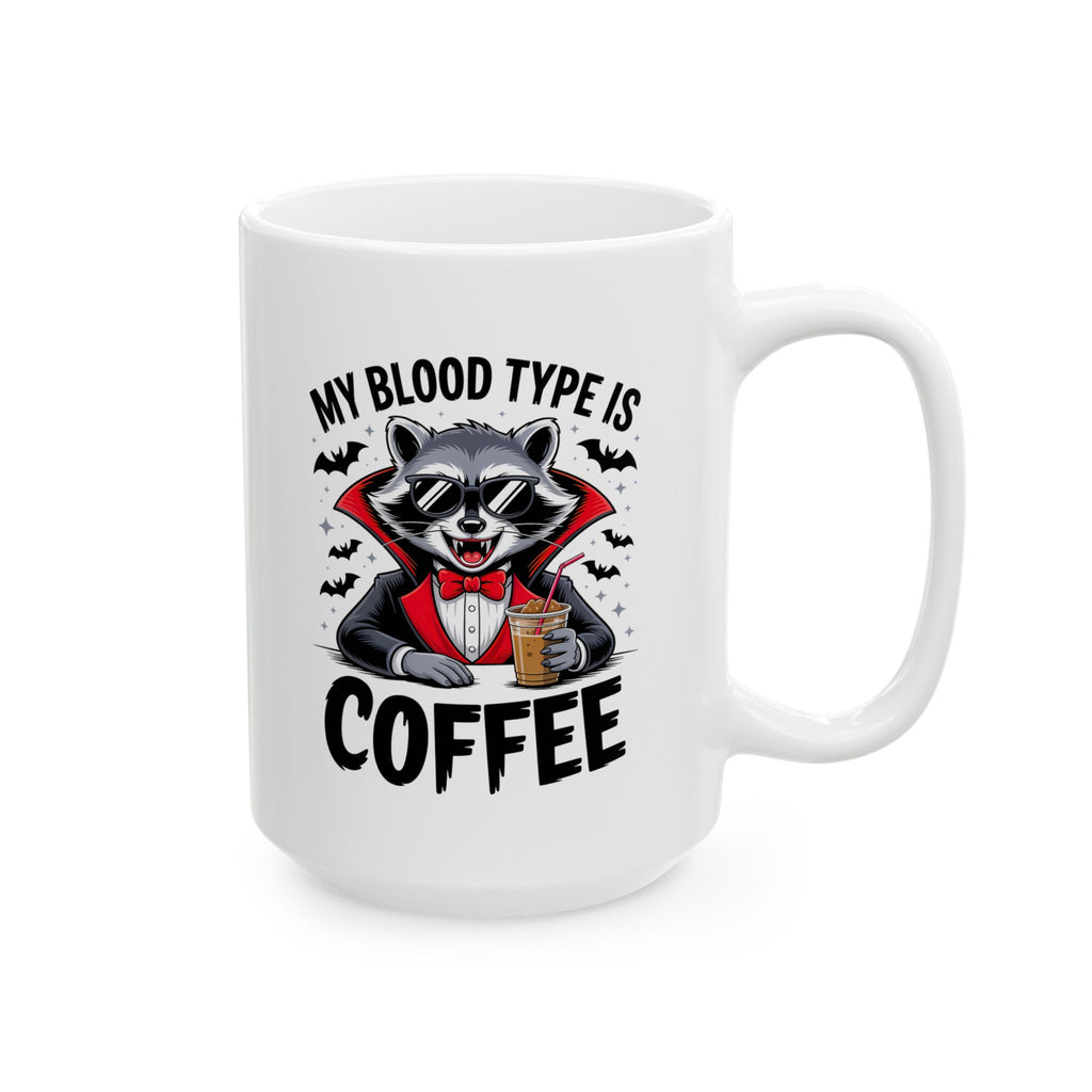 Vampire Raccoon Coffee Funny Halloween Coffee Mug