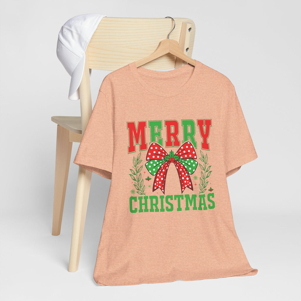 Merry Christmas Unisex Short Sleeve Tee, Holiday Shirt, Christmas Gift, Casual Wear, Family Matching Outfits