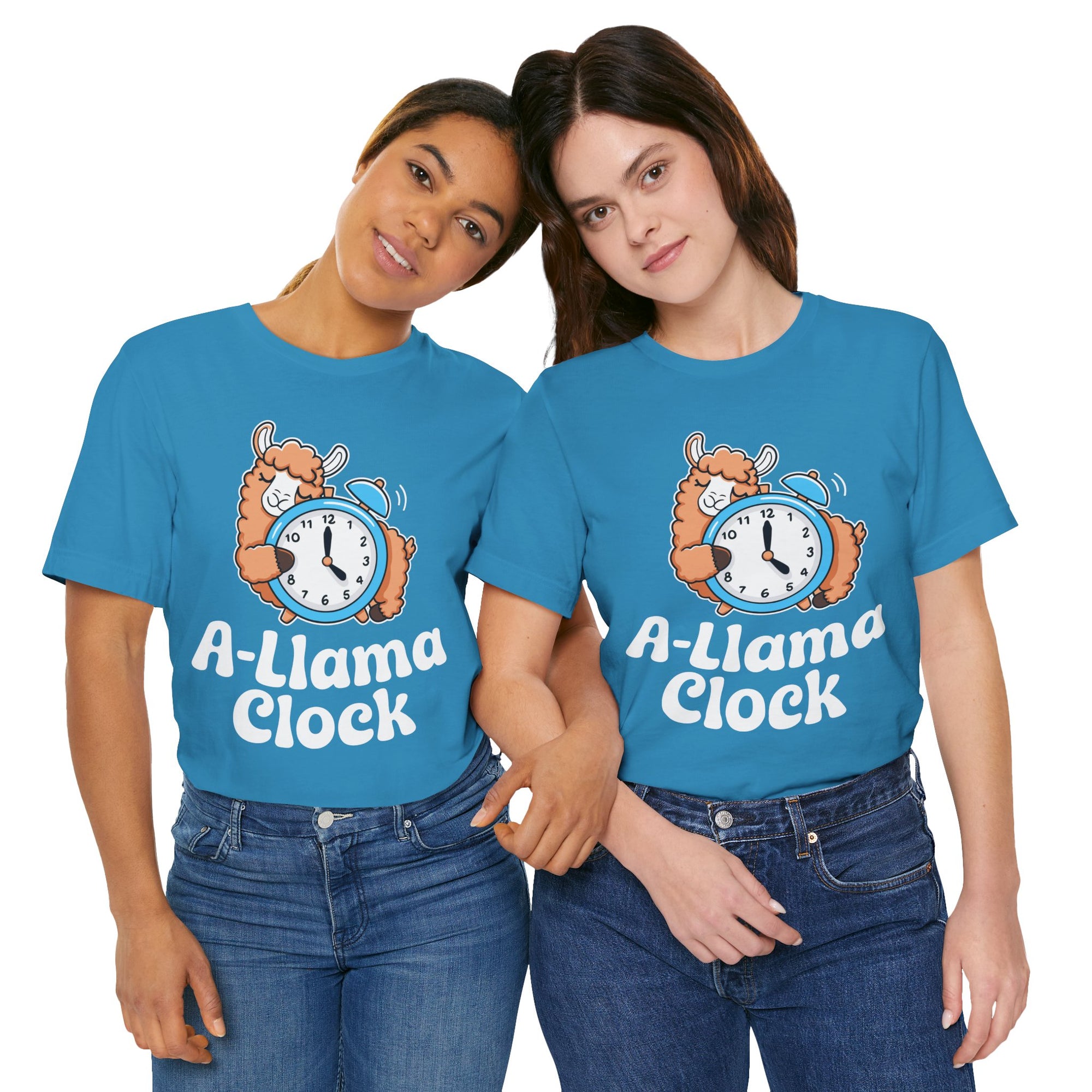 A‑Llama Clock Cute Graphic Tee — Funny Llama Alarm Clock T-Shirt