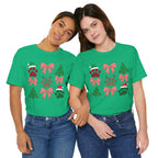 Festive Pet Lover Tee - Christmas Celebration Shirt, Holiday Gift for Dog Owners, Cute Winter Apparel, Paw Print T-Shirt, Unisex