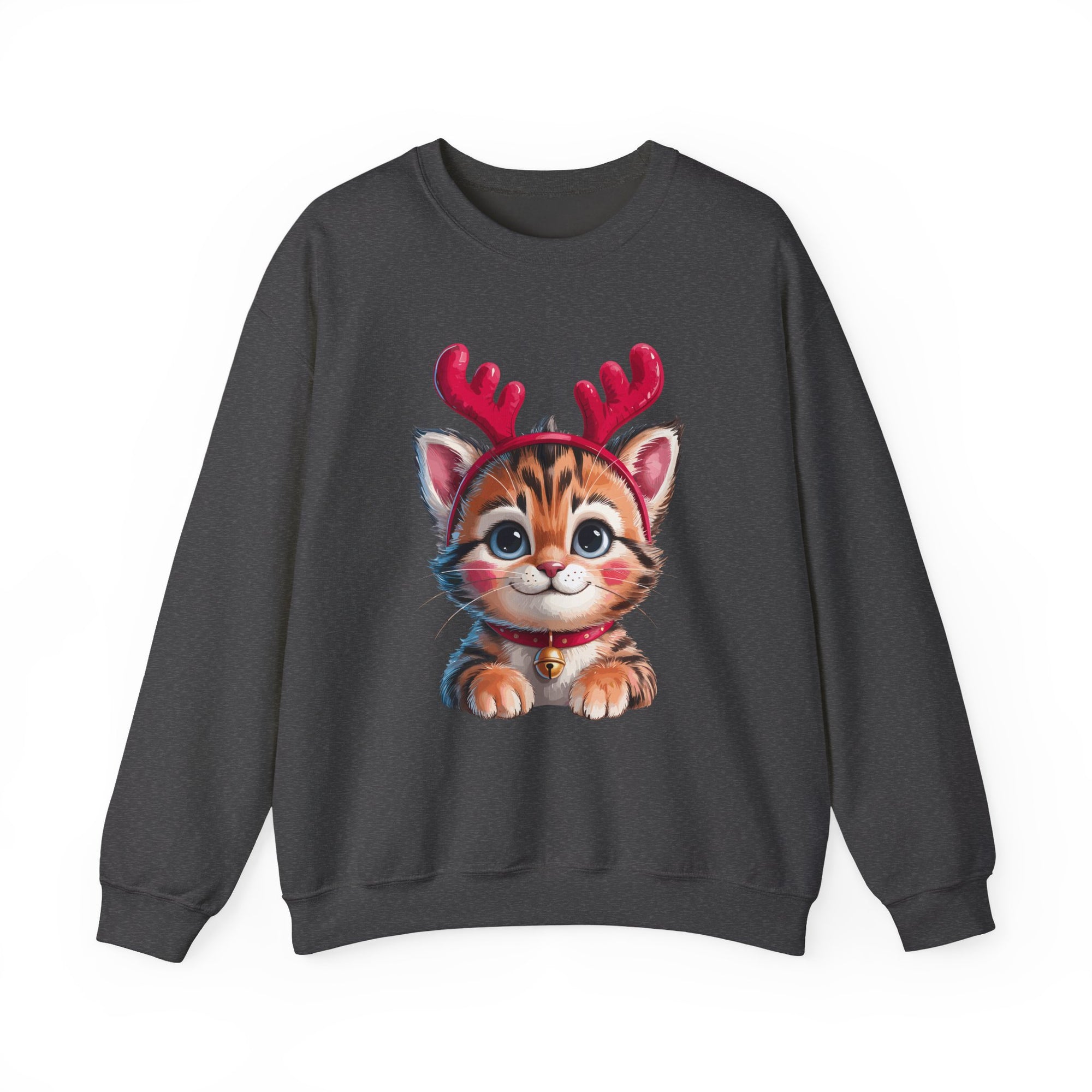 Cute Cat Antlers Crewneck Sweatshirt