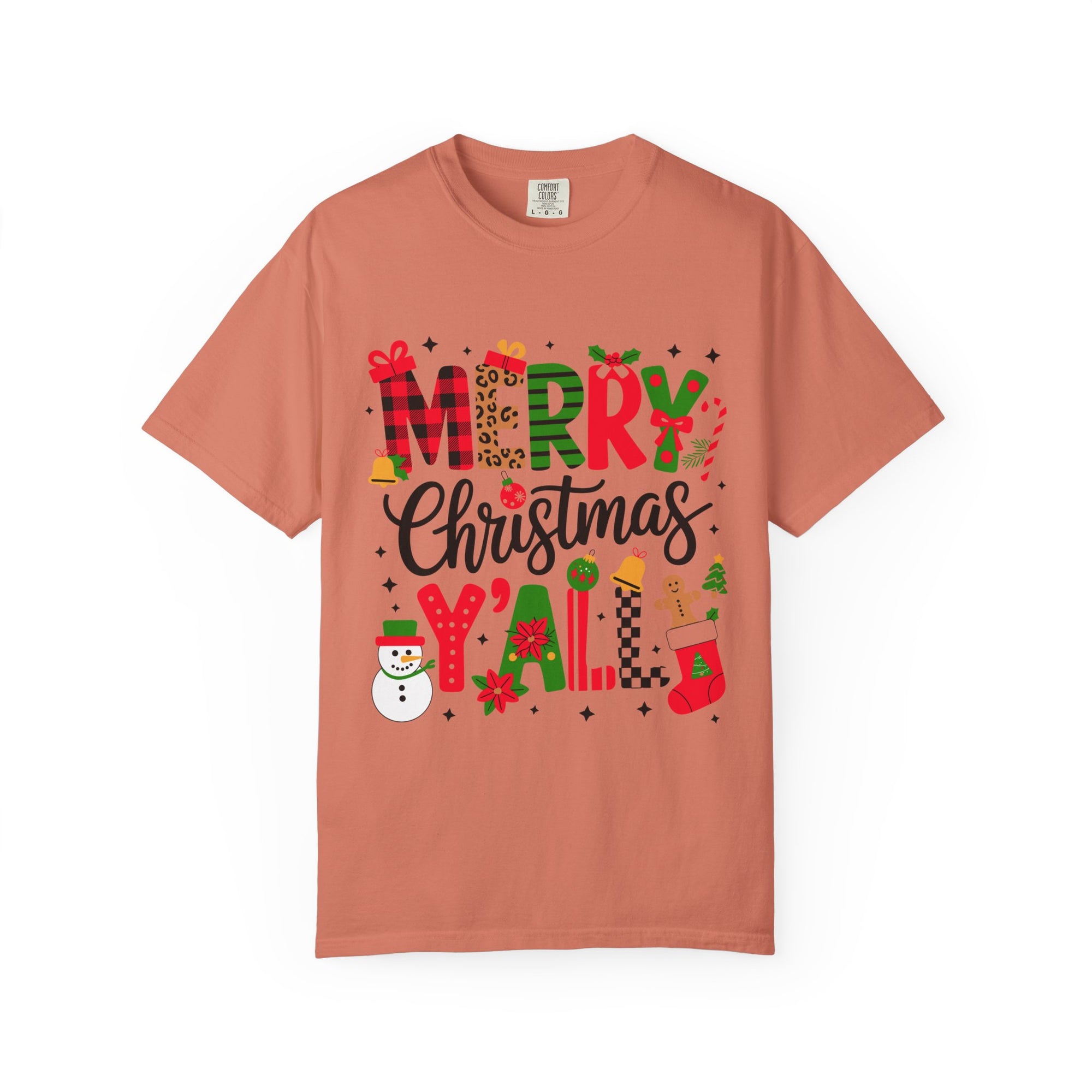 Merry Christmas Y'all T-shirt, Unisex Holiday Tee