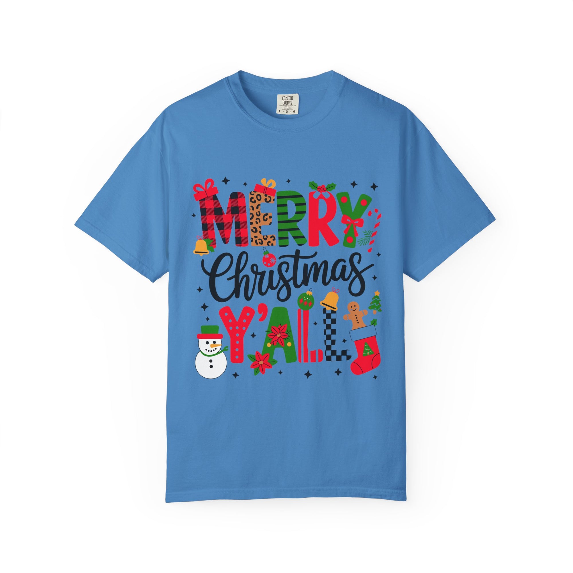 Merry Christmas Y'all T-shirt, Unisex Holiday Tee