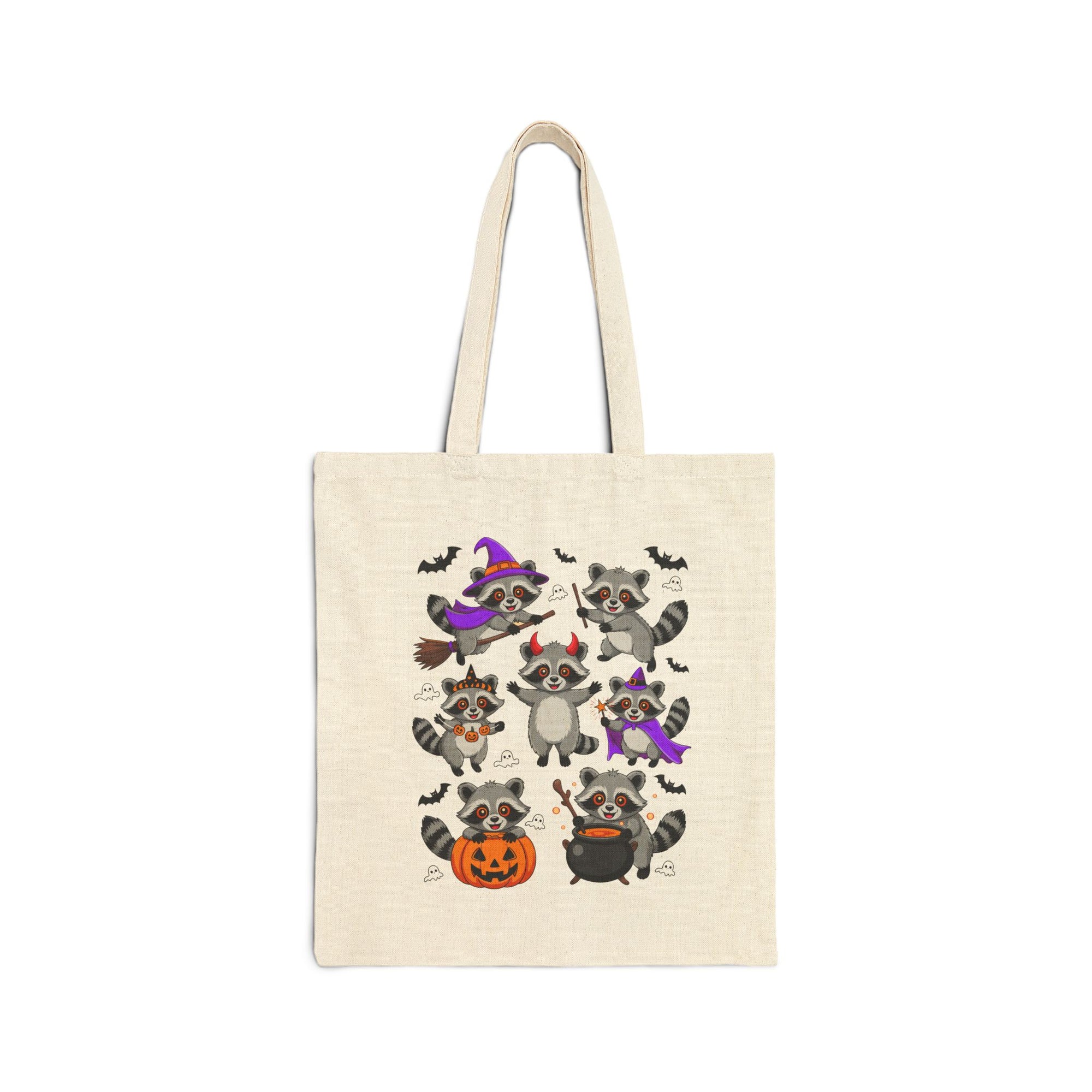 Playful Raccoon Halloween Tote Bag