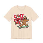 Gingerbread Skateboard Tee, Funny Holiday T-Shirt, Unisex Christmas Gift