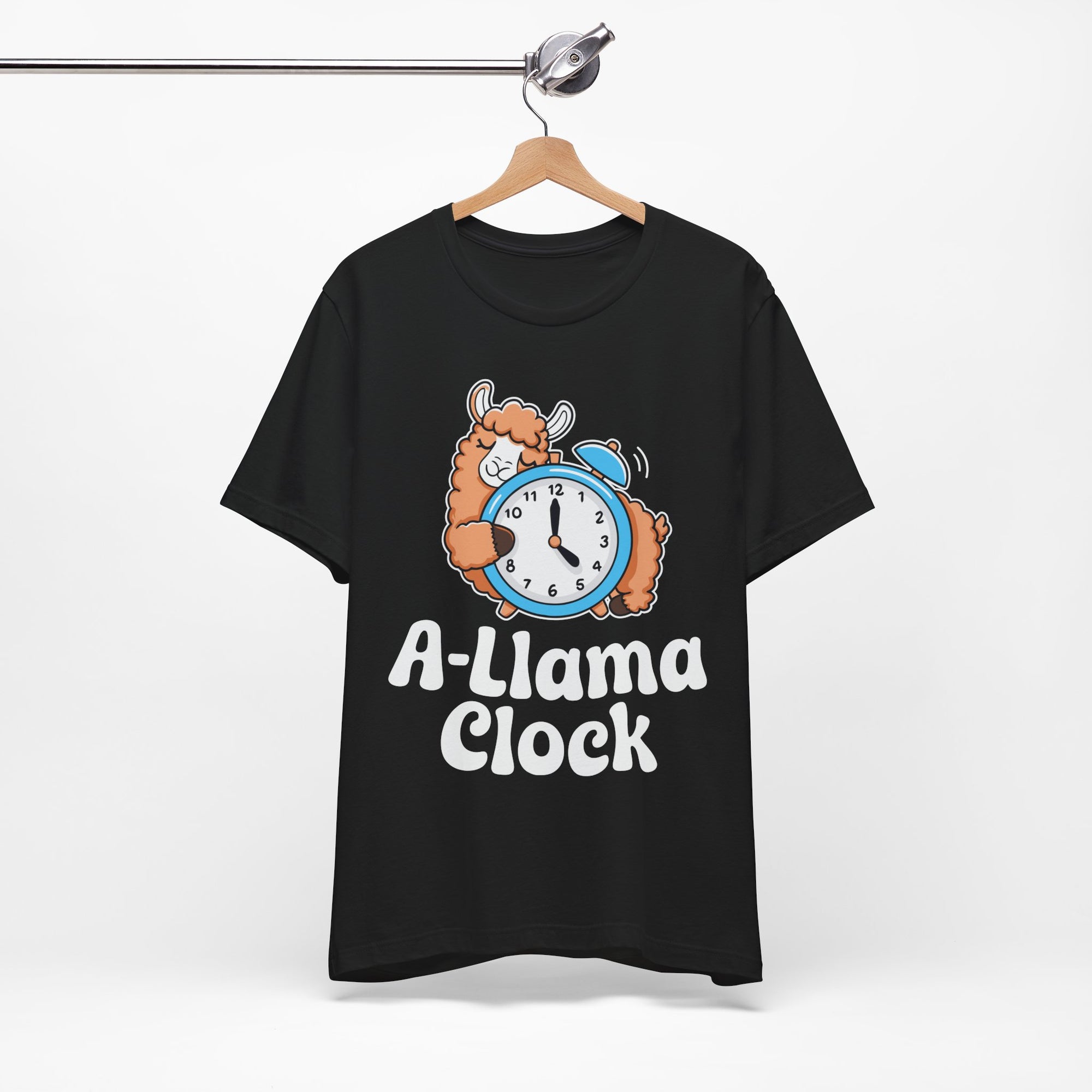 A‑Llama Clock Cute Graphic Tee — Funny Llama Alarm Clock T-Shirt