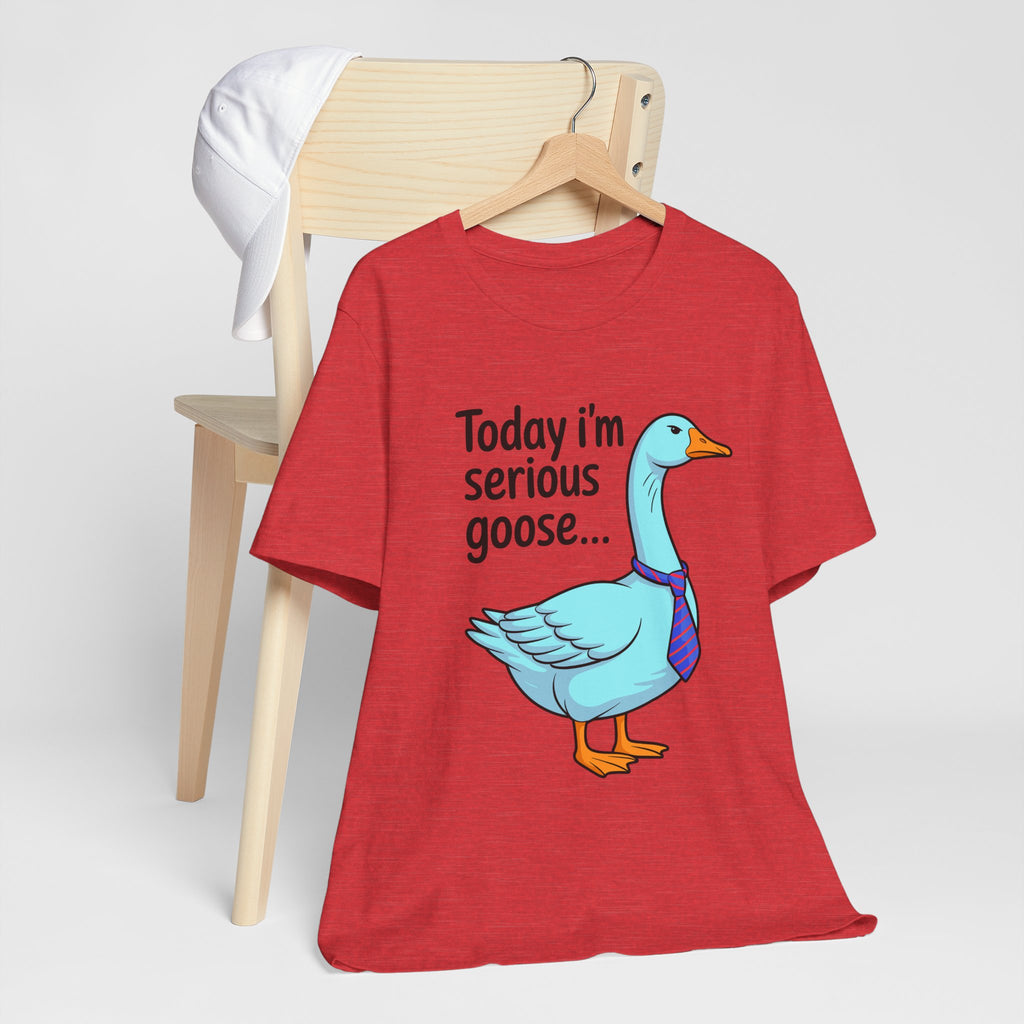 Serious Goose Humor Tee, Funny Graphic T-Shirt