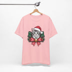 Festive Cat Christmas Tee, Cat Lover Gift, Holiday Shirt, Unisex T-Shirt
