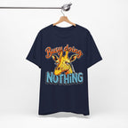 Funny Giraffe Busy Doing Nothing Lazy Animal Cartoon Design Unisex Jersey Short Sleeve Tee