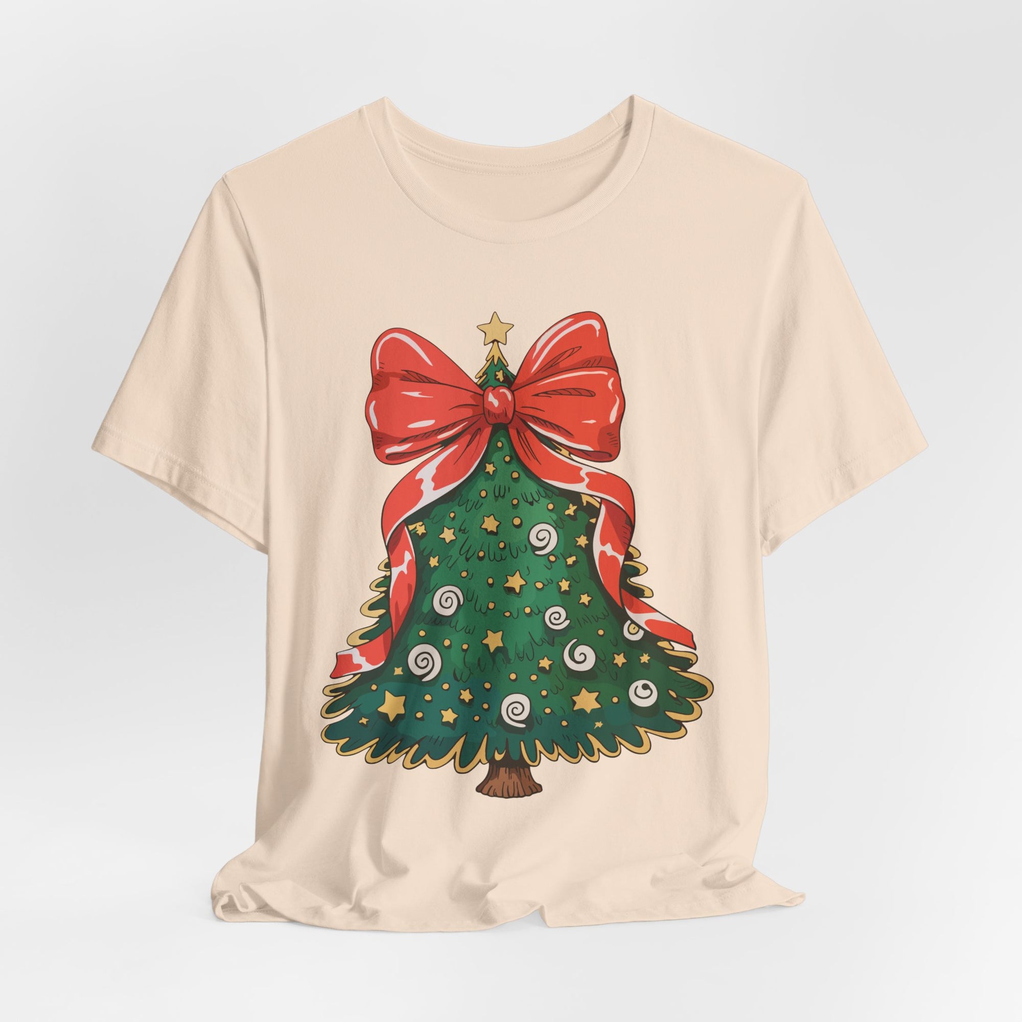 Christmas Tree Graphic Tee, Festive T-Shirt, Holiday Apparel, Unisex Christmas Shirt, Gift for Christmas Lovers, Seasonal Outfit
