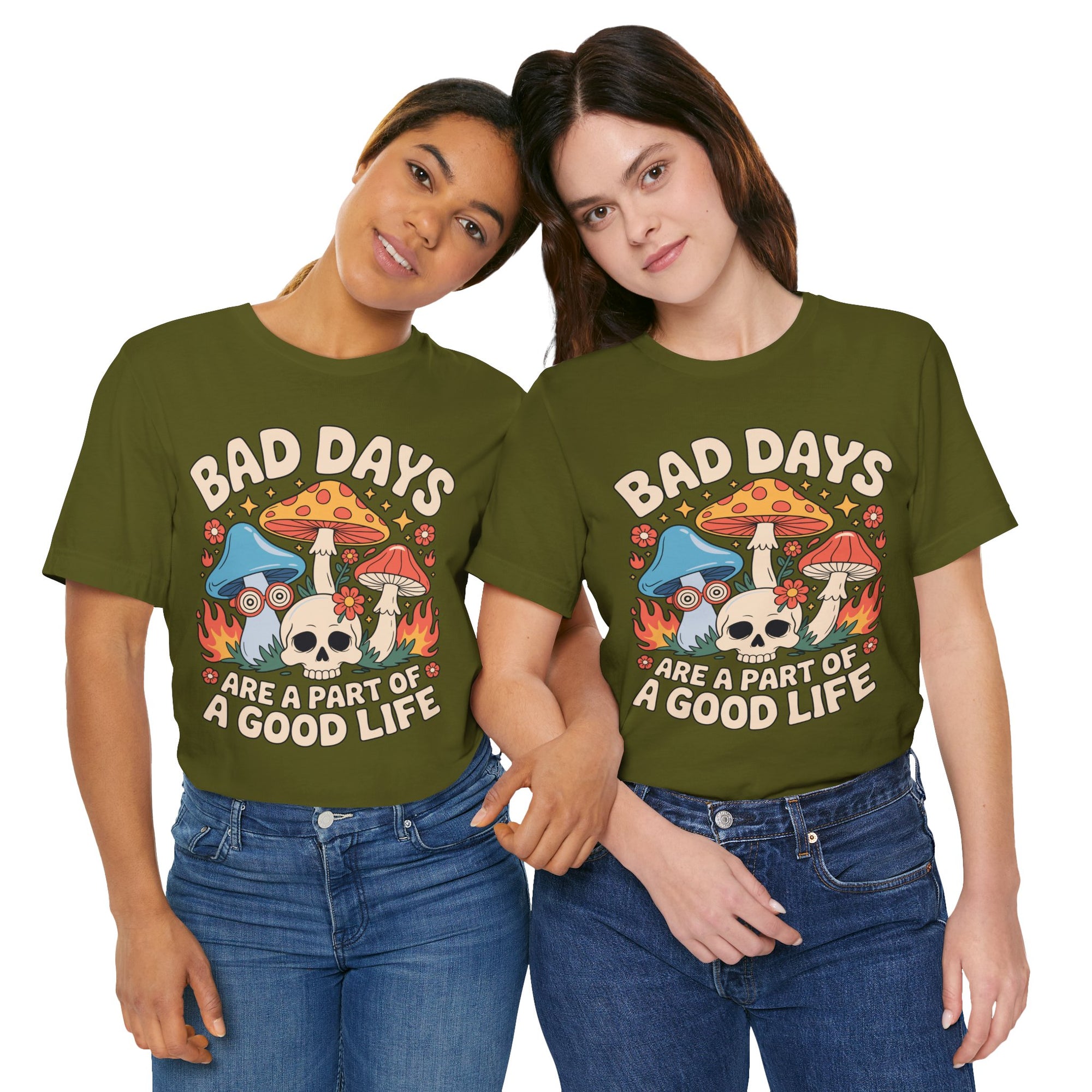 Bad Days Are a Part of a Good Life Retro Mushroom Tee