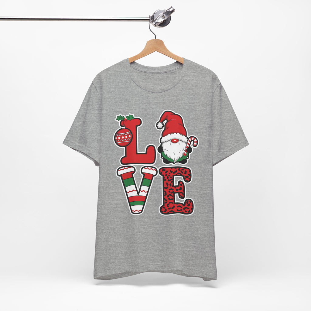 Christmas LOVE T-Shirt / Santa Gnome Holiday Graphic Tee